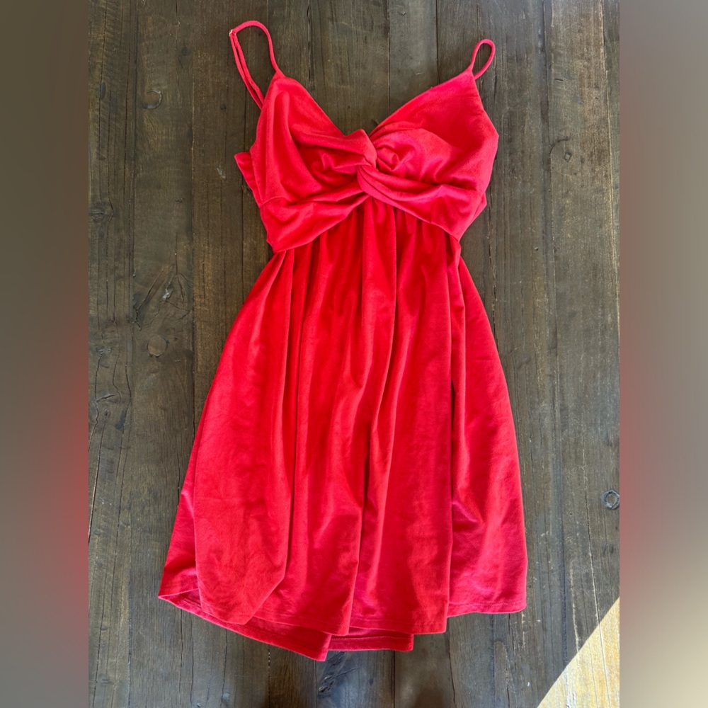 Beginning boutique Red knot mini dress